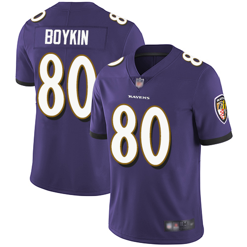 Baltimore Ravens Limited Purple Men Miles Boykin Home Jersey NFL Football #80 Vapor Untouchable